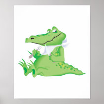 hungry hungry alligator poster