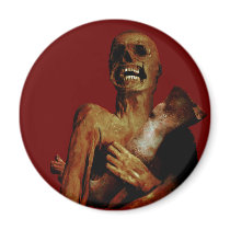 Hungry Hungry Zombie magnets by JaZilla Hungry Hungry Zombie magnets