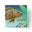 Hungry Jaguar Cichlid Pin buttons