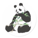 Hungry Panda Round Sticker