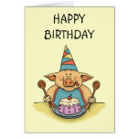 hungry piggy happy birthday card