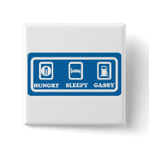Hungry, Sleepy, Gassy buttons