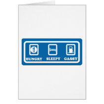 Hungry, Sleepy, Gassy cards