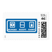Hungry, Sleepy, Gassy stamps