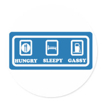 Hungry, Sleepy, Gassy stickers