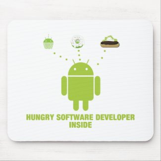 Hungry Software Developer Inside (Android) Mousepads