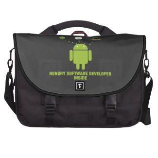 Hungry Software Developer Inside (Bug Droid) Computer Bag