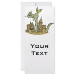 hungry zilla lizard monster cartoon custom rack card