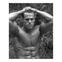 Hunk In Woods Poster posters