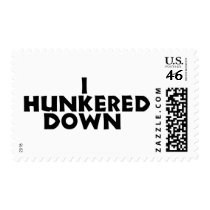 hunker down postage stamps