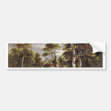 Hunt By Ruisdael Jacob Isaaksz. Van Bumper Stickers