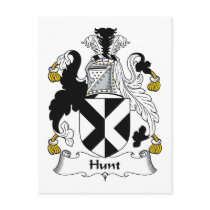 Hunt Family Crest postcards