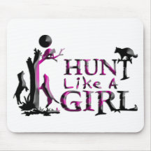 HUNT LIKE A GIRL COON HUNTING MOUSEPADS