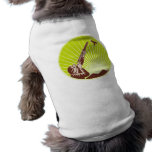 hunter aiming shotgun rifle at pheasant bird pet tee