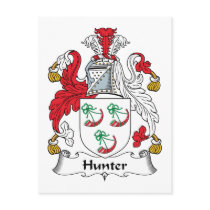 Hunter Family Crest postcards