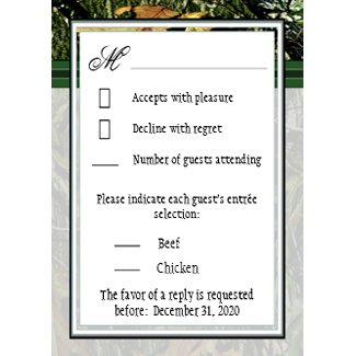 Hunter Green Hunting Camo Wedding RSVP Cards zazzle_invitation