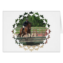 Hunter Horse Jumping Greeting Card