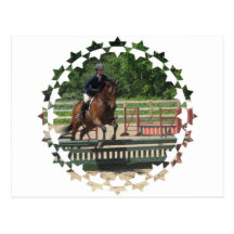 Hunter Horse Jumping Postcard