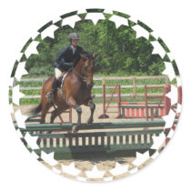 Hunter Horse Jumping Stickers