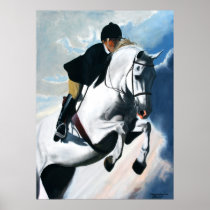 Hunter Jumper Acrylic Painting Posters