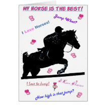 Hunter Jumper Horse Card