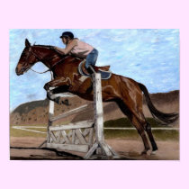 Hunter/Jumper Horse in Training Art Print posters