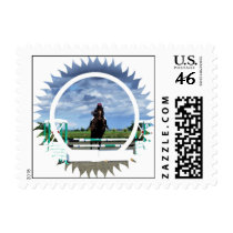 Hunter Jumper Horse Postage Stamp