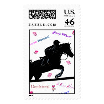 Hunter Jumper Horse Postage Stamps