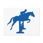 Hunter Jumper Horse &amp; Rider (blue) Post Card