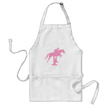 Hunter Jumper Horse & Rider (pink) Aprons