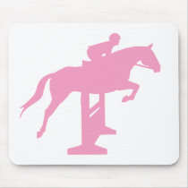 Hunter Jumper Horse & Rider (pink) Mouse Pad