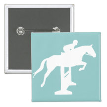 Hunter Jumper Horse & Rider (white) Pins