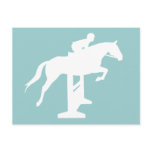 Hunter Jumper Horse &amp; Rider (white) Post Cards