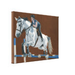 Hunter/Jumper - Horse & Rider  Wrapped Canvas Canvas Print