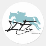 Hunter Jumper Horse Round Stickers