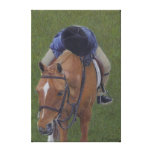 Hunter Jumper Pony and Girl Wrapped Canvas Art Stretched Canvas Print