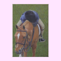 Hunter Jumper Pony and Girl Wrapped Canvas Art canvas prints
