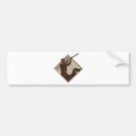 hunter shooting rifle retriever dog retro bumper stickers