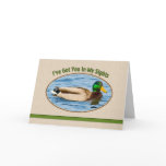 Hunter's Birthday Card with Mallard Duck
