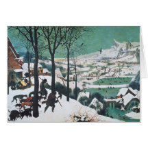 Hunters in the Snow by Bruegel Greeting Card