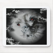 Hunter's Moon - Eyes of the Cat Mouse Pads