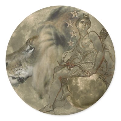 Hunter's Moon Sticker by Jaenne