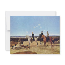 Hunters On Horseback In Upper Bavarian Landscape Custom Announcements