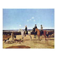 Hunters On Horseback In Upper Bavarian Landscape Personalized Invite