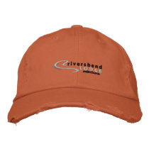 Hunter's Orange Distressed Hat embroidered hats