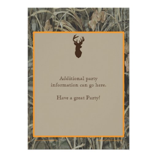 Hunting 50th Birthday Invitation with Camo