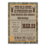 Hunting 60th Birthday Invitation with Camo