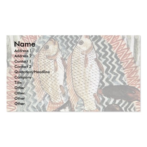 Hunting And Fishing Details: Pisces By Maler Der G Business Card Templates (front side)