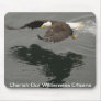 Hunting Bald Eagle Mousepad