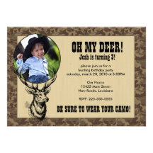 Hunting Birthday Custom Invitations